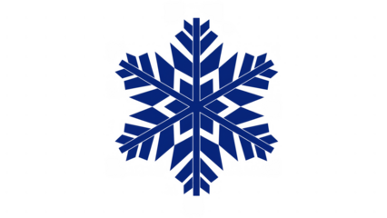 Blue snowflake cutout for festive decor, created AI, PNG