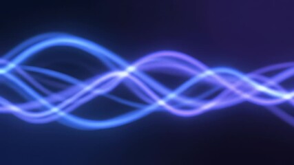 Blue light wave on black background, featuring streaks of blue shining through the darkness, capturing the concept of innovation and forward thinking, evoking feelings of excitement, creativity.