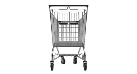 Abstract shopping cart outline on black background for modern design