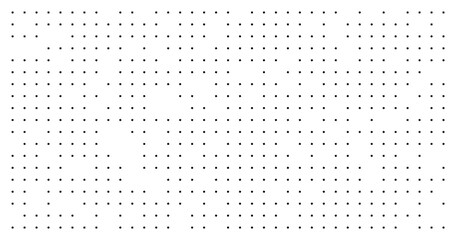 Geometric pattern of small rotated black squares arranged in random density on a clean white isolated background perfect for modern design, web, or abstract art vector illustration