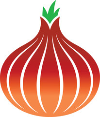 Minimalist onion icon vector image