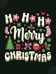 Ho ho ho, merry Christmas t-shirt design