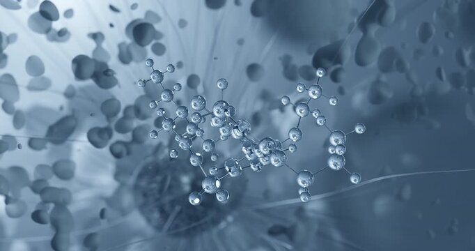 Vardenafil rotating molecular 3d structure ball-and-stick model, looped video pde5 inhibitor
