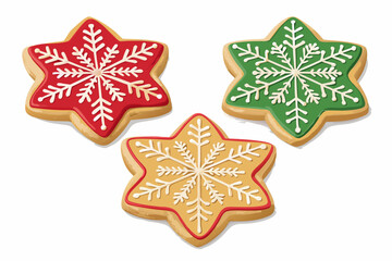 Stunning Snowflake Shaped Cookies Holiday Palett Premium Digital Asset