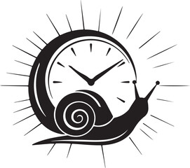 Snail with clock shell vector image