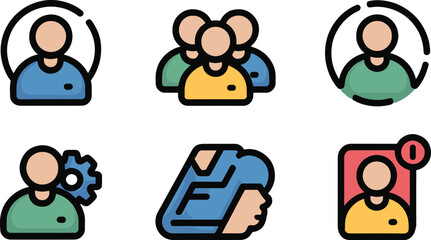 User, People, and Team Management Icons Set