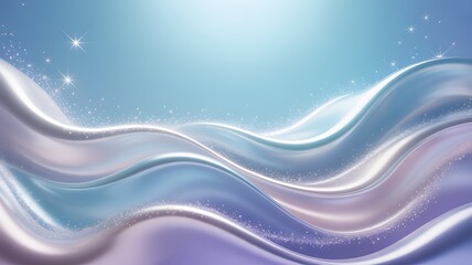 Abstract pastel swirls of iridescent fabric with subtle sparkles