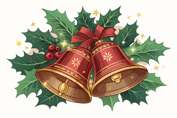 Depicting Christmas Bells With Glowing Crisp Creative Visual