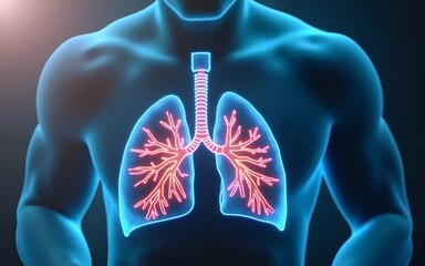 Wearable devices monitoring respiratory health and alerting doctors to potential issues, Medical Devices, Smart and connected. High quality