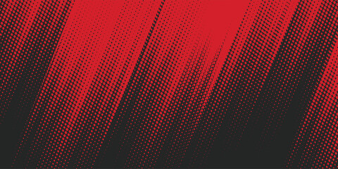 Fototapeta premium Minimal Abstract red Grunge Scratch Background Template. Dots pop art comics sport style vector illustration