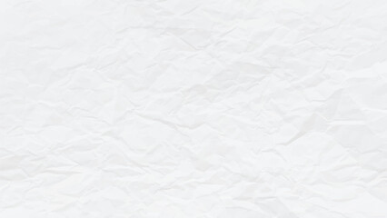 Blank white paper texture with a crumpled pattern showing a wrinkled surface and creased material
