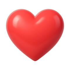 PNG Glossy red heart illustration