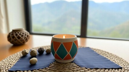 cup of coffee on wooden table