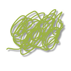 Abstract Hand-Drawn Scribble Shadow Pen Lines Set for Modern Minimalist Graphic Design