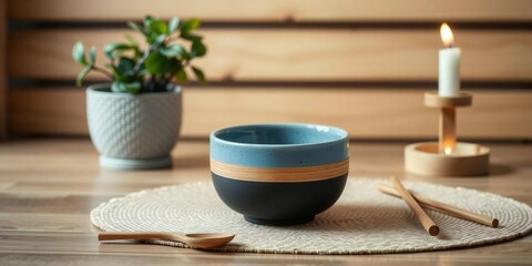 still life with candles and towels