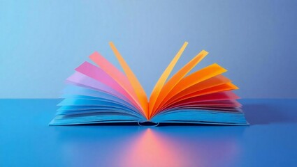 open book on a green background