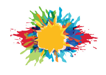 Abstract Vector Color Splatter Background. Dynamic Ink Splash Design Element for Creative Projects and Art Illustration.