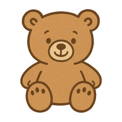 Obraz premium PNG Cute cartoon teddy bear illustration.