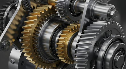 Complex Gearing System with Interlocking Metal Gears