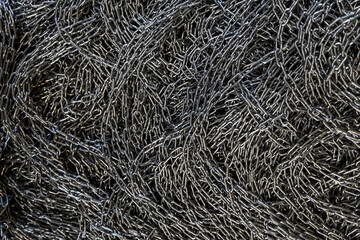 Rusty Heavy Chain Close-Up Texture Background