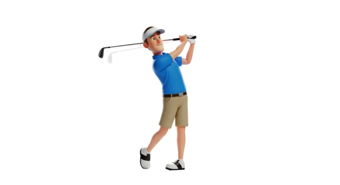 Golfer swinging club in silhouette against black background silhouette - Powered by Adobe