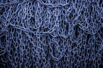 Rusty Heavy Chain Close-Up Texture Background