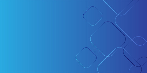 Modern blue gradient background with abstract rounded square outlines, ideal for technology themes, business presentations, and digital designs.