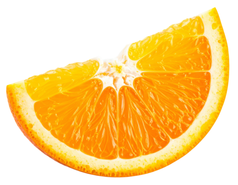 Slice of citrus fruit, showing vibrant segments