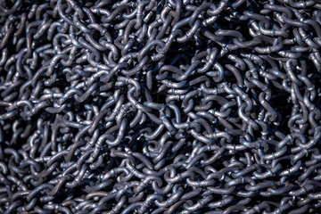 Rusty Heavy Chain Close-Up Texture Background