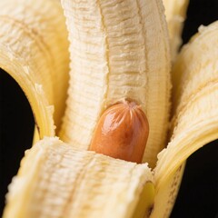 Unusual Fruit and Food Combination in Creative Arrangement