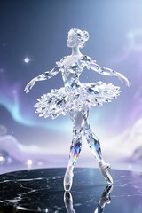 Elegant Crystal Ballerina Figurine Dancer in Stunning Display