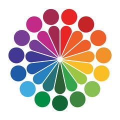 color palette rainbow wheel set