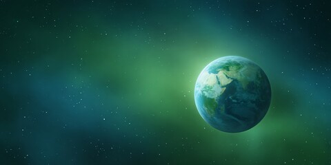 Obraz premium Earth view from space stunning digital art of planet in cosmic environment sci-fi concept vibrant colors