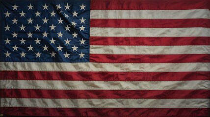 Obraz premium American flag on wooden background