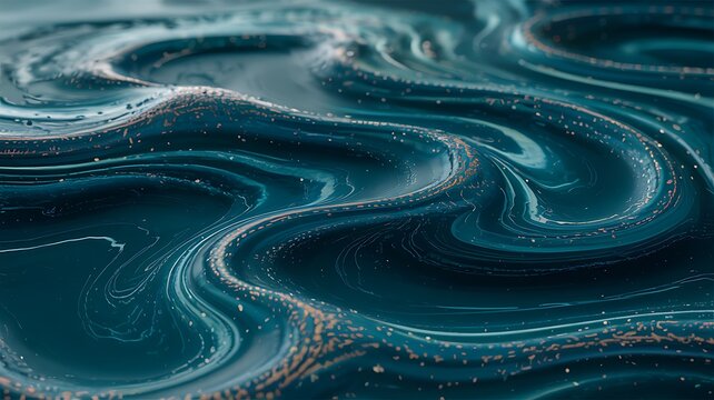 Blue abstract water background with ripples and waves