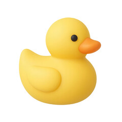Fototapeta premium Soft 3D Duck isolated on transparent background