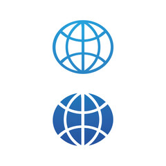 Modern Globe Icon Set &ndash; Line & Filled Styles