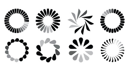 Loading icons progress bar Buffer loader or freeloader loading bar signs download upload progress sign symbol buttons