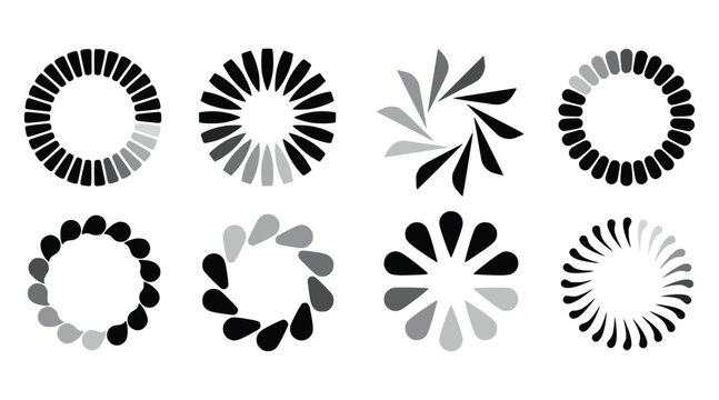 Loading icons progress bar Buffer loader or freeloader loading bar signs download upload progress sign symbol buttons