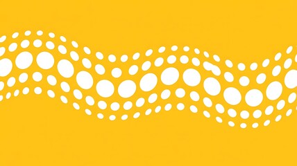 White circles on yellow background are changed size with top view motion. looped animation.