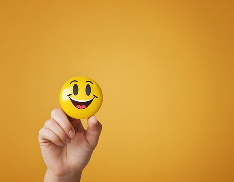 happy smiley faces, yellow happy faces emoji on plain background, smily emojis with copy text space