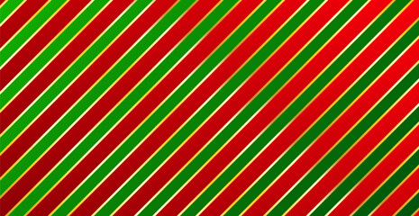 Abstract Christmas Background. Gold, Green and Red Line Pattern. Vector Illustration