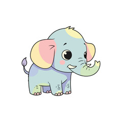Adorable Baby Elephant Cartoon