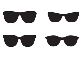 black glasses logo design set