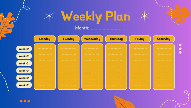 A Printable Weekly Planner