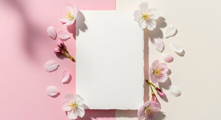  spring floral mockup, blank card template 