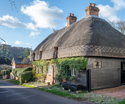 The Sheperds thatched cottage in the historic village of Selborne, Hampshire England