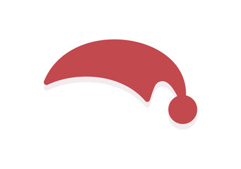 merry christmas and happy new year logo. Merry Christmas set elements colorful with holiday trees cap  gift list vector illustration