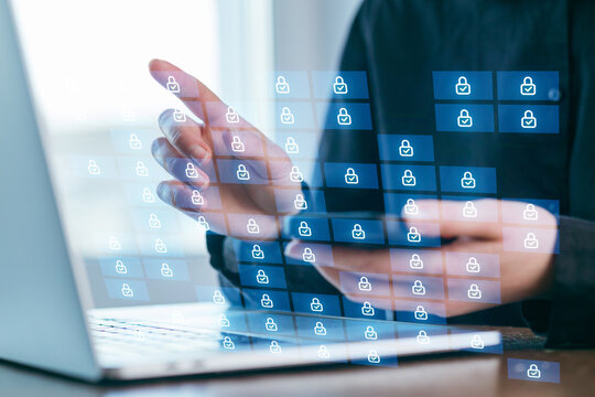 Digital security awareness in a modern workspace focused on online safety and cybersecurity practices