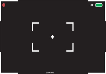  photo camera interface mockup with photo button, grid, focus and function icons